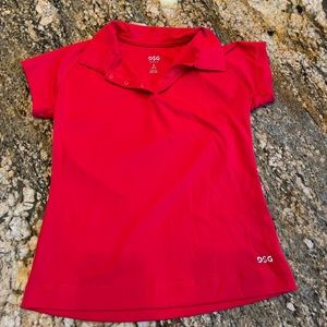 Girls golf T-shirt. Brand DSG. Color red. Size 8/9.
